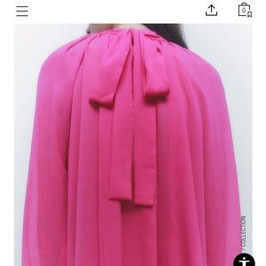 ZARA back tie blouse